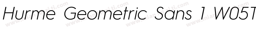 Hurme Geometric Sans 1 W05ThObl字体转换